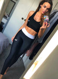 TI Fit Leggings, Black/White