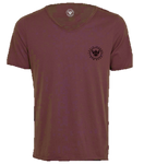 TI Signature Wide Neck T-Shirt - Maroon